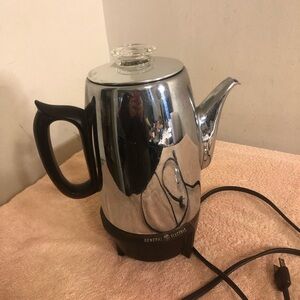 Vintage General Electric 9 Cup Coffee Percolator #253P1 Works